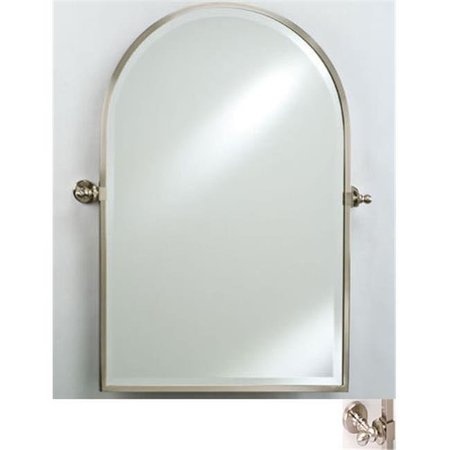 AFINA CORPORATION Afina Corporation RM830SN 20 in.x 30 in.Tilt Mounting Bracket and Arch Framed Mirror - Satin Nickel RM830SN
